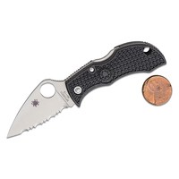 Фото Складной нож Spyderco Manbug Lightweight Leaf black MBKLFS