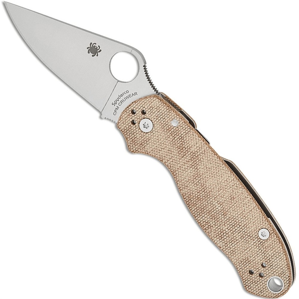 Нож Spyderco Para 3 Brown Canvas Micarta brown C223MPCW
