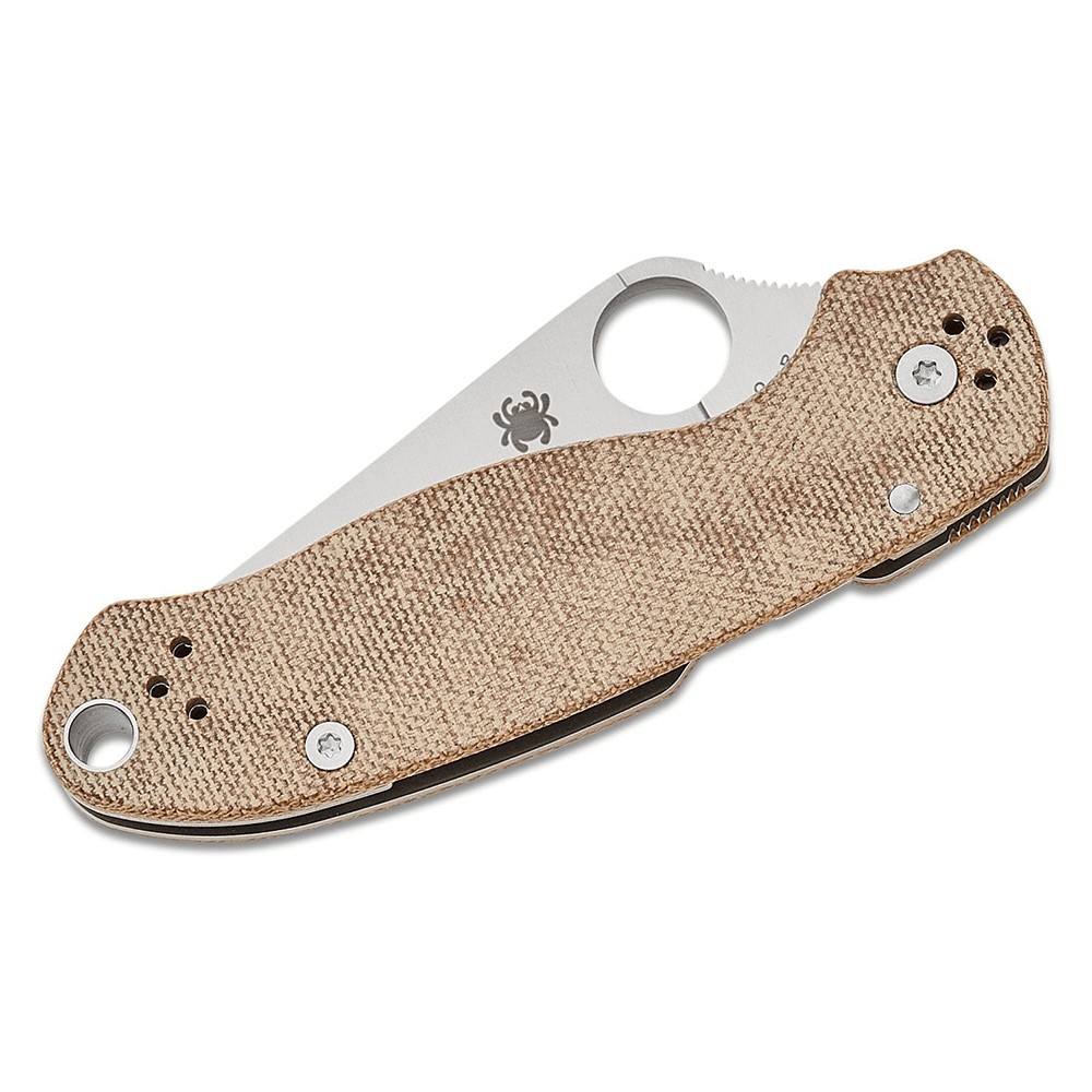 Нож Spyderco Para 3 Brown Canvas Micarta brown C223MPCW
