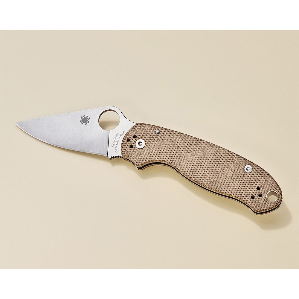 Нож Spyderco Para 3 Brown Canvas Micarta brown C223MPCW