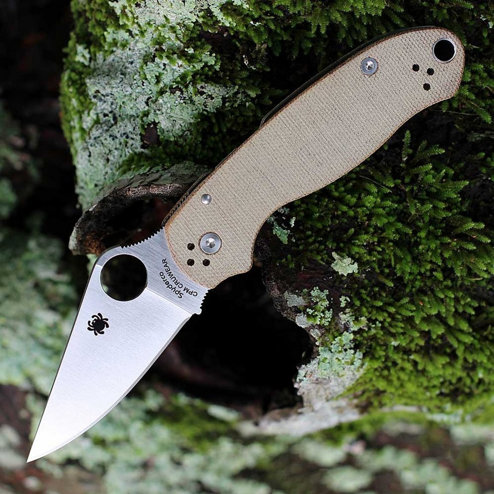 Нож Spyderco Para 3 Brown Canvas Micarta brown C223MPCW