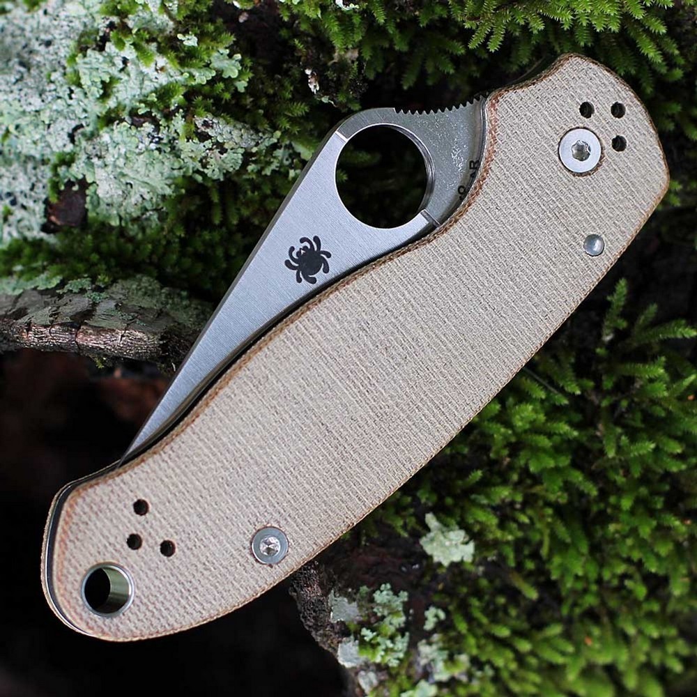 Нож Spyderco Para 3 Brown Canvas Micarta brown C223MPCW